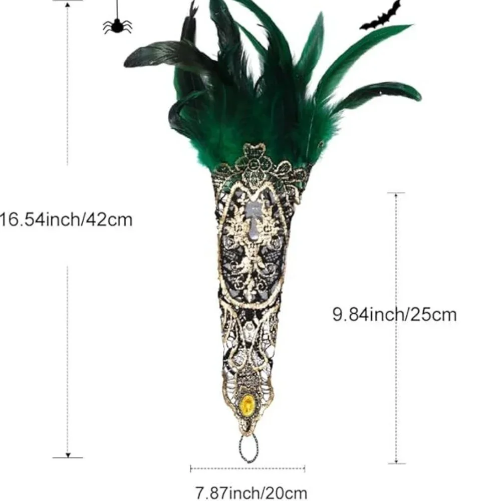 Feather Lace Fingerless Gloves